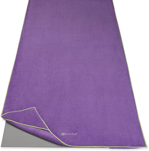 Gaiam Stay Put Yoga Towel Mat Size Yoga Mat Towel (Fits Over Standard Size Yoga Mat - 68" L x 24" W)